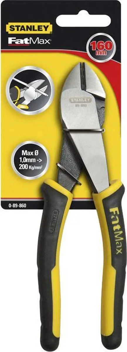 Stanley FatMax 180mm Kracht-Zijsnijtangen - Geel