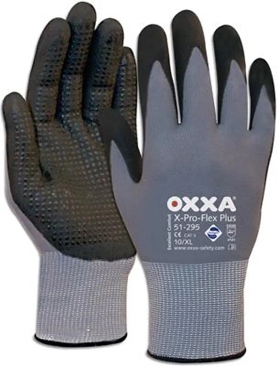 Oxxa X-Pro-Flex Plus 51-295 Nitril Handschoen M - Zwart