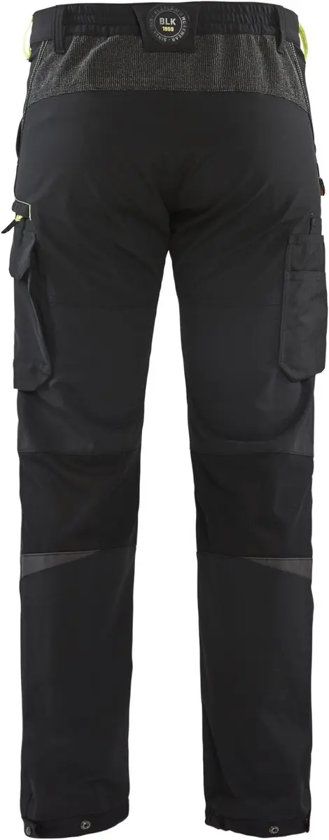 Blåkläder Service Werkbroek 1422-1645 - 96 - Zwart/High Vis Geel