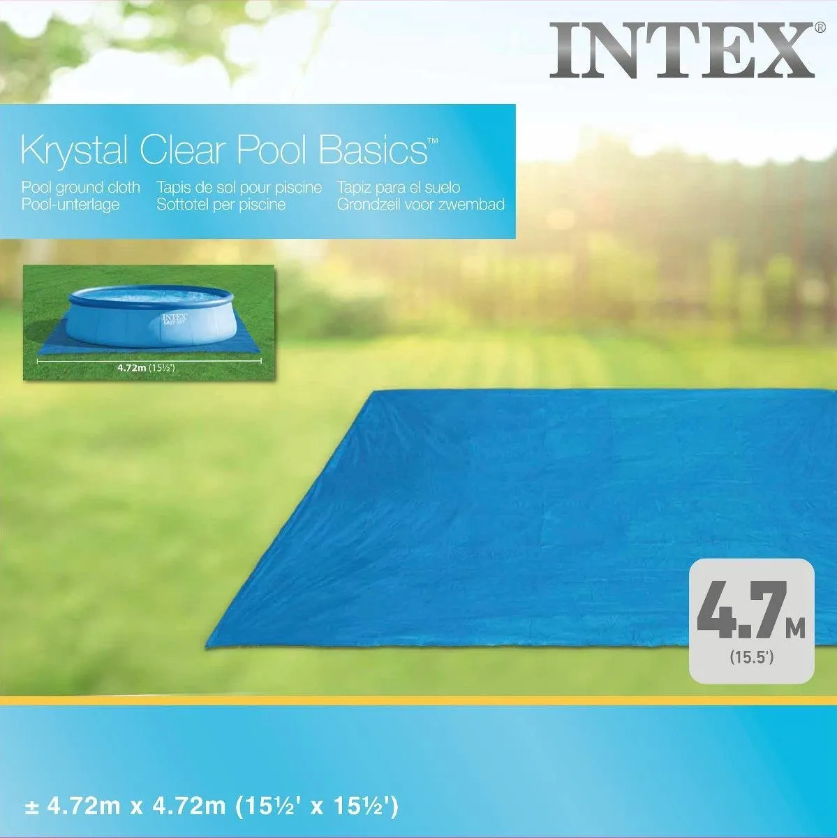 Intex 28048 Grondzeil 472x472cm - Blauw