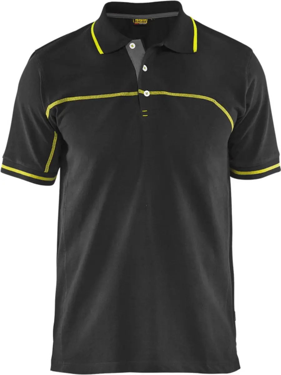 Blåkläder Polo Werkshirt - Zwart/Geel XL