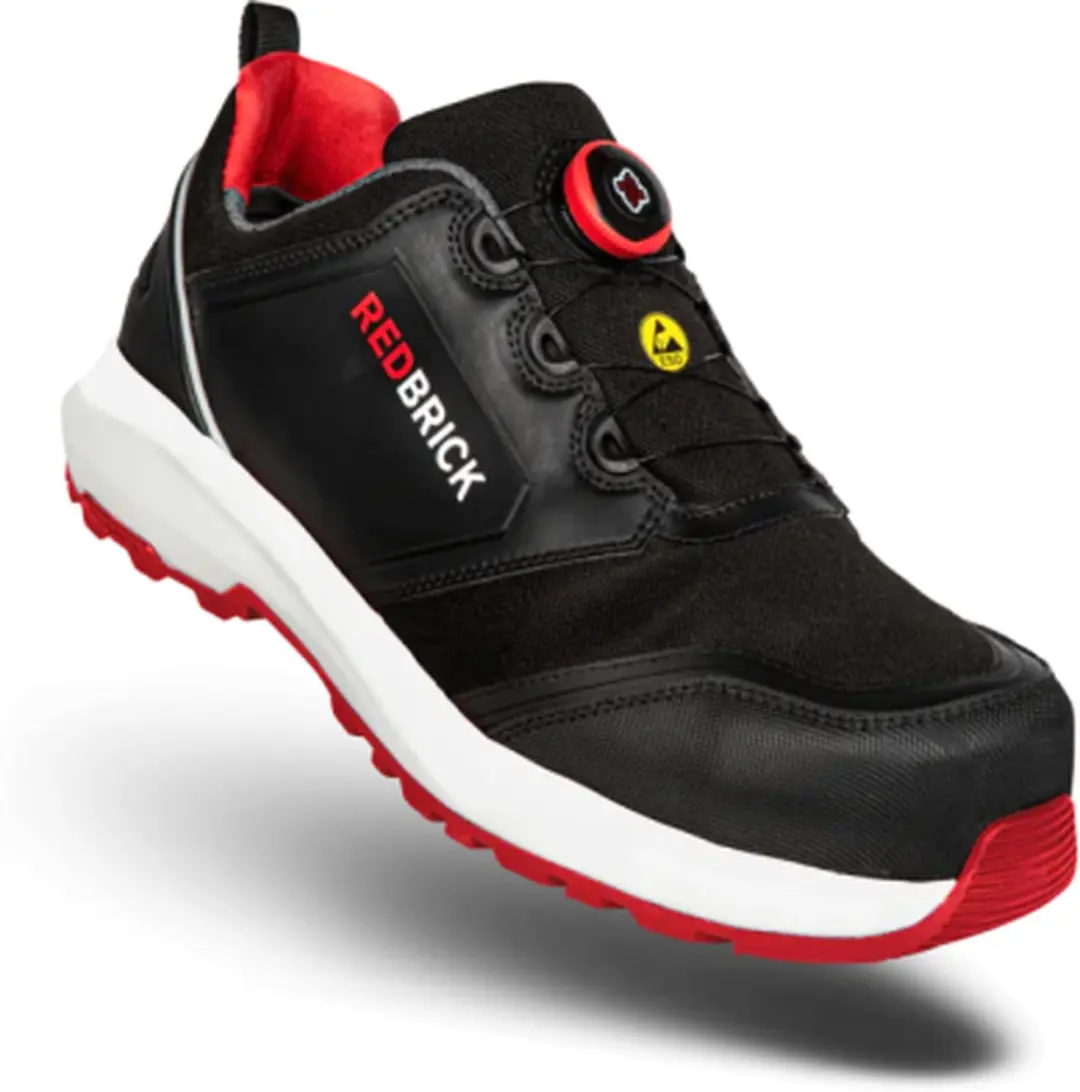 Redbrick Pulse Speed Lace Laag S3 32325 - Zwart/Rood - 40