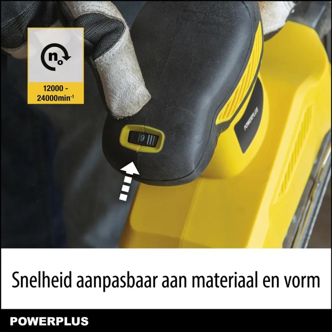 Powerplus POWX04410 Vlakschuurmachine 350W - 24.000 min⁻¹ - 6 Schuurvellen
