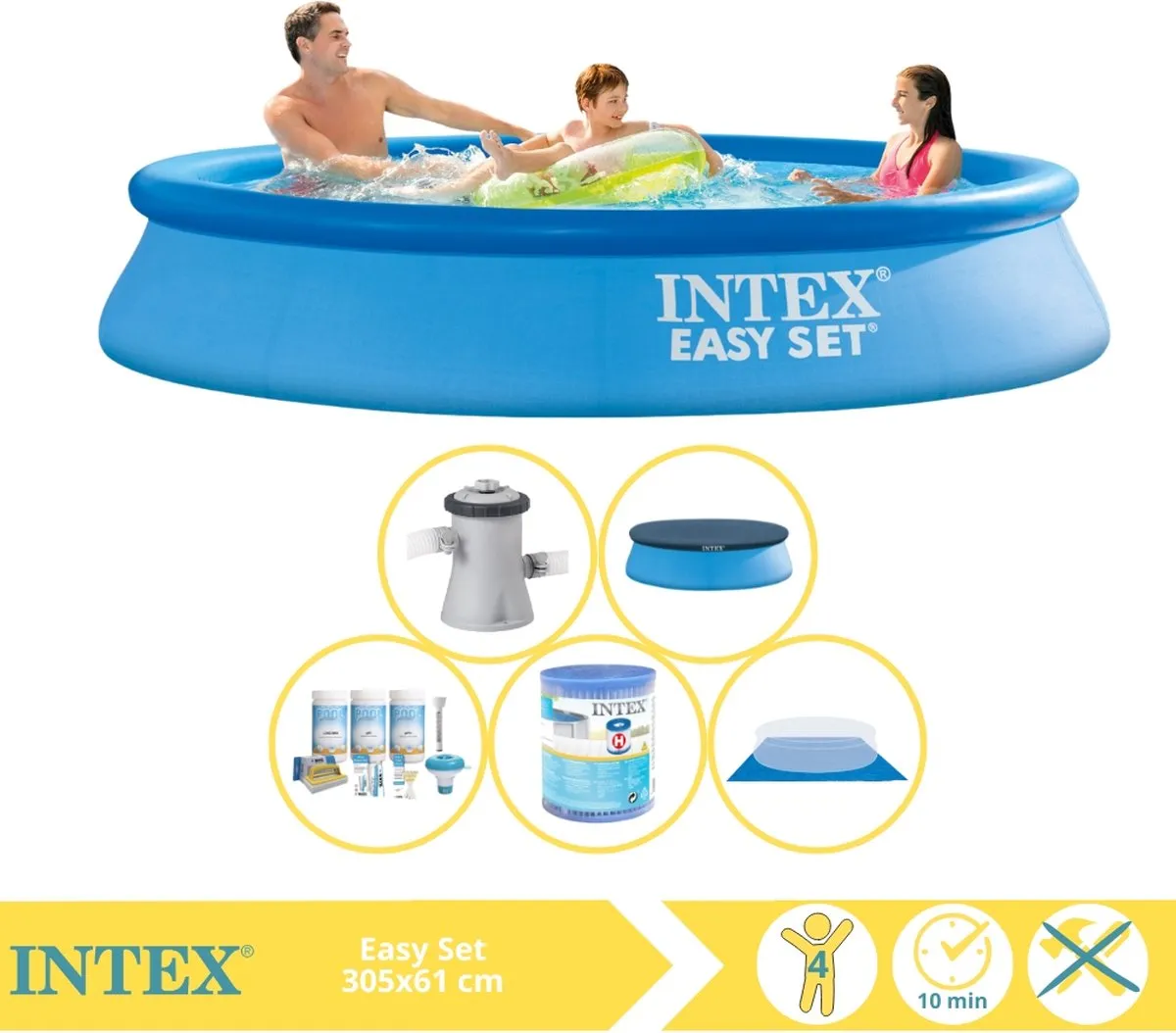 Intex Easy Set 28118GN Opblaaszwembad 305x61cm