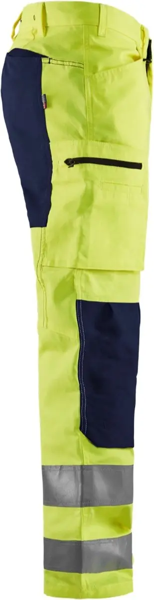 Blåkläder High Vis Broek 1585-1811 - 50 - Geel/Marineblauw