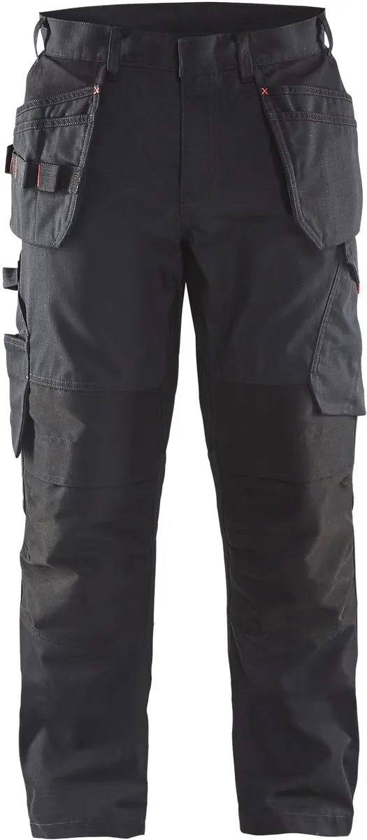 Blåkläder Service Werkbroek Stretch 1496-1330 - 60 - Zwart/Rood
