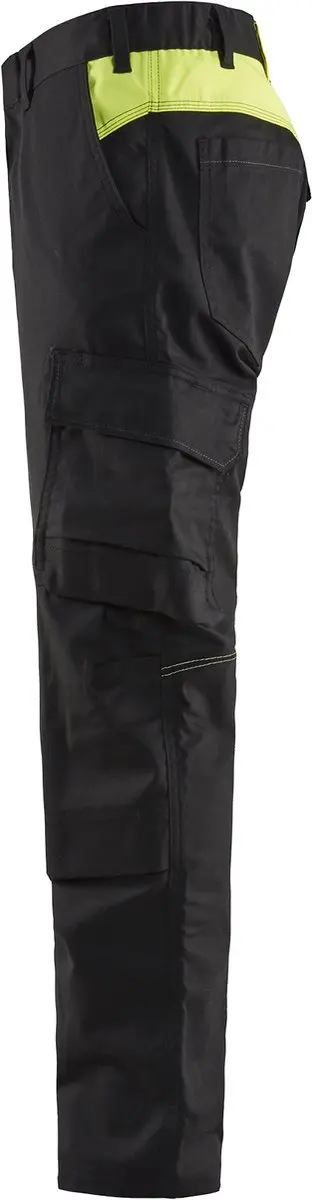 Blåkläder Industrie Werkbroek 1448-1832 - 64 - Zwart/High Vis Geel
