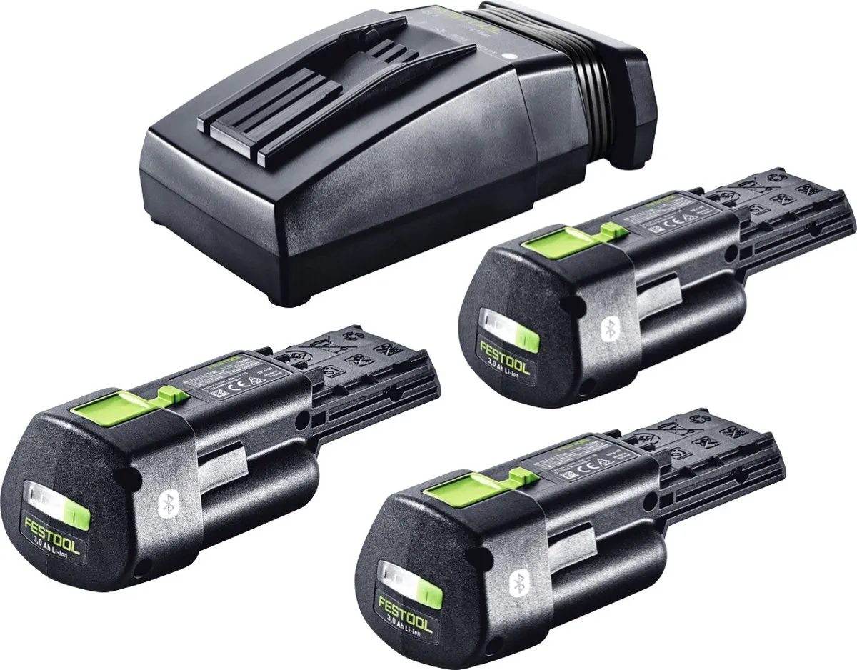 Festool BP 18 Li 3,0 Ergo I Energieset - 3x Accu 3000mAh + TCL 6 Oplader