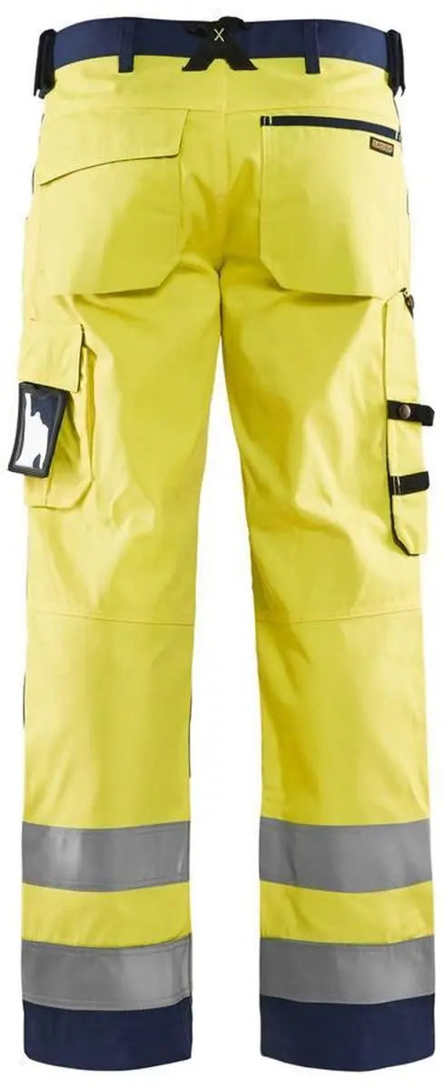Blåkläder Werkbroek 1566-1811 High Vis Geel/Marineblauw - D120