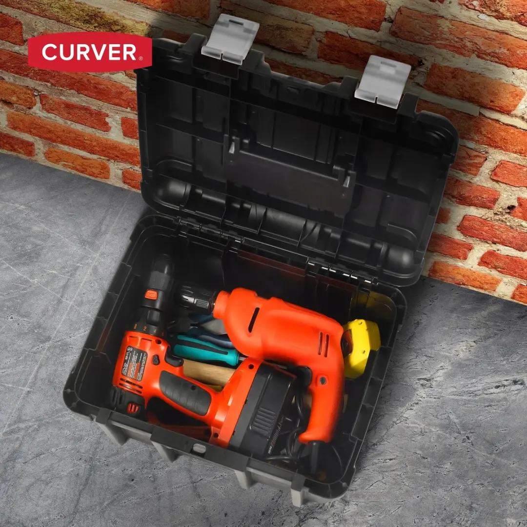 Keter Wide Toolbox 16 inch Gereedschapskoffer - 41,9x32,7x20,5cm - Zwart