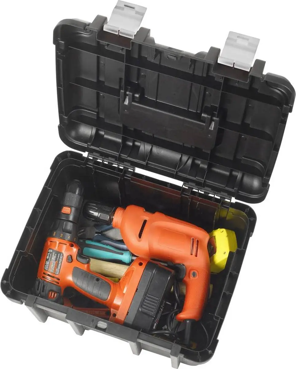 Keter Wide Toolbox 16 inch Gereedschapskoffer - 41,9x32,7x20,5cm - Zwart