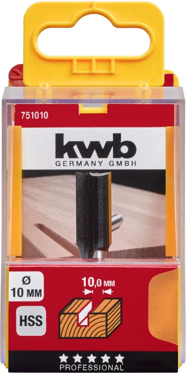 KWB Gleuffrees Schacht 8mm HM Vingerfrees 10mm