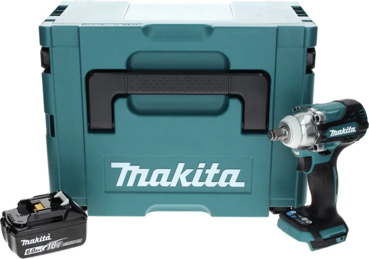 Makita DTW 300 G1J Slagmoersleutel 18V 330Nm - 1x 6,0Ah Accu - afbeelding 2 van 5