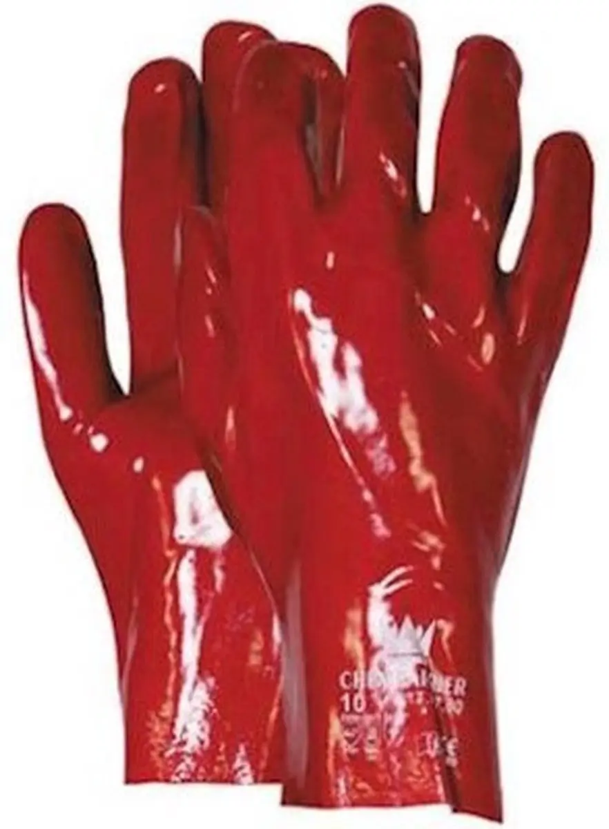 Oxxa Handschoen PVC Rood M