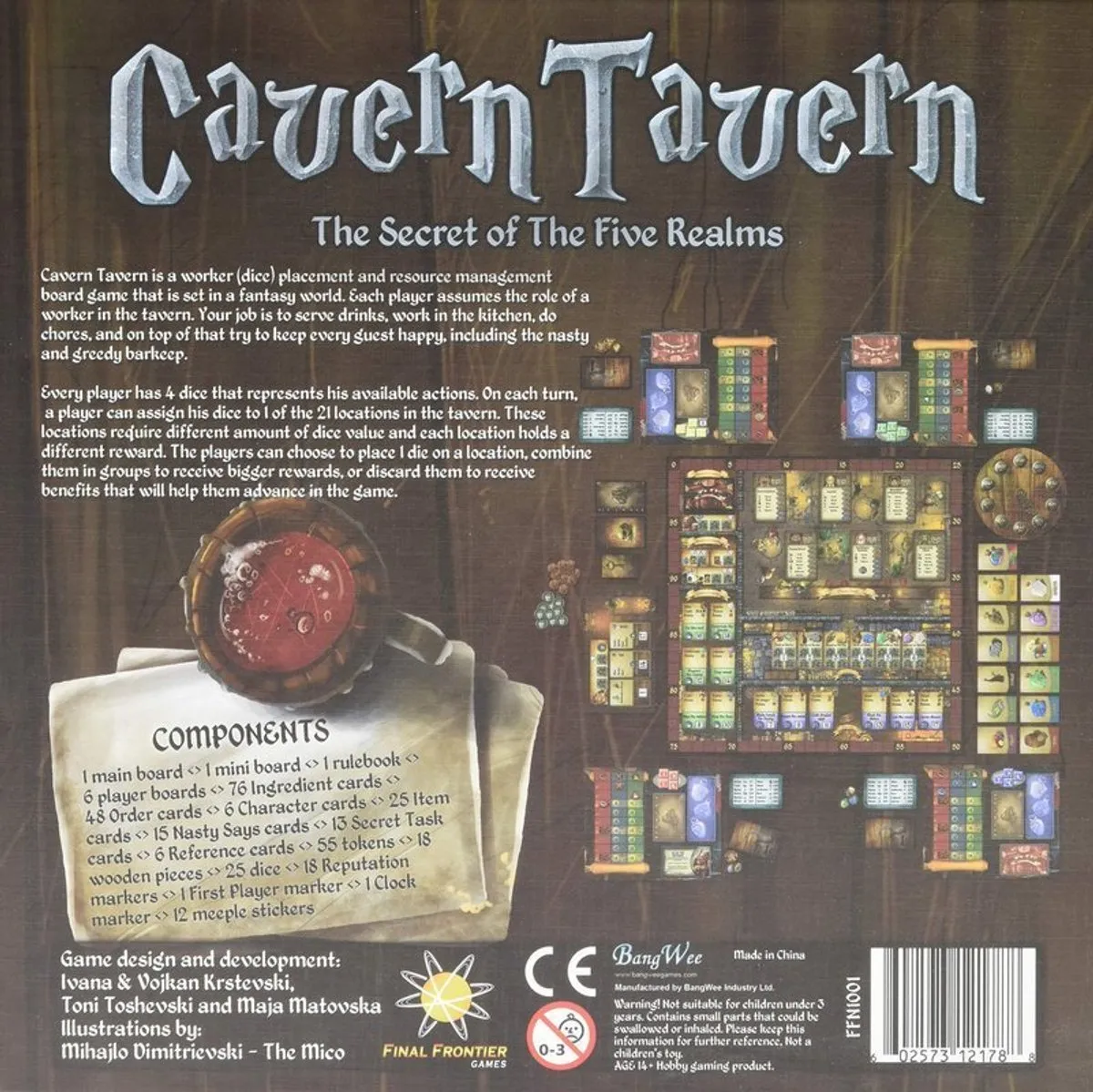 Asmodee Cavern Tavern - Worker Placement & Resource Management - 1 Speler