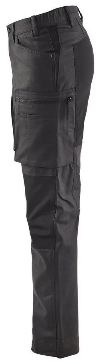 Blåkläder Service Werkbroek Dames Stretch 7159-1146 - Maat 50 - Donkergrijs/Zwart