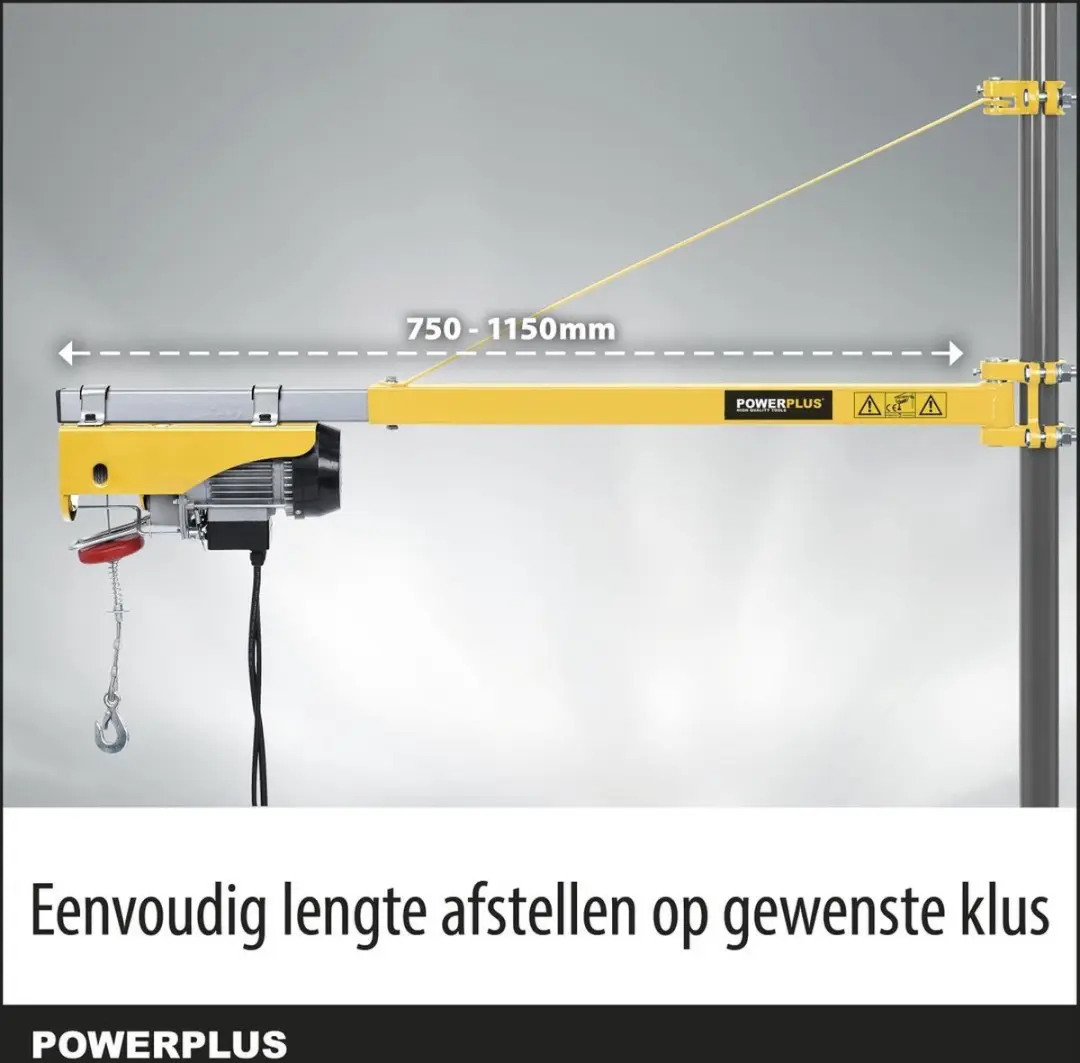 Powerplus POWX910 Zwenkarm Takel - 800kg