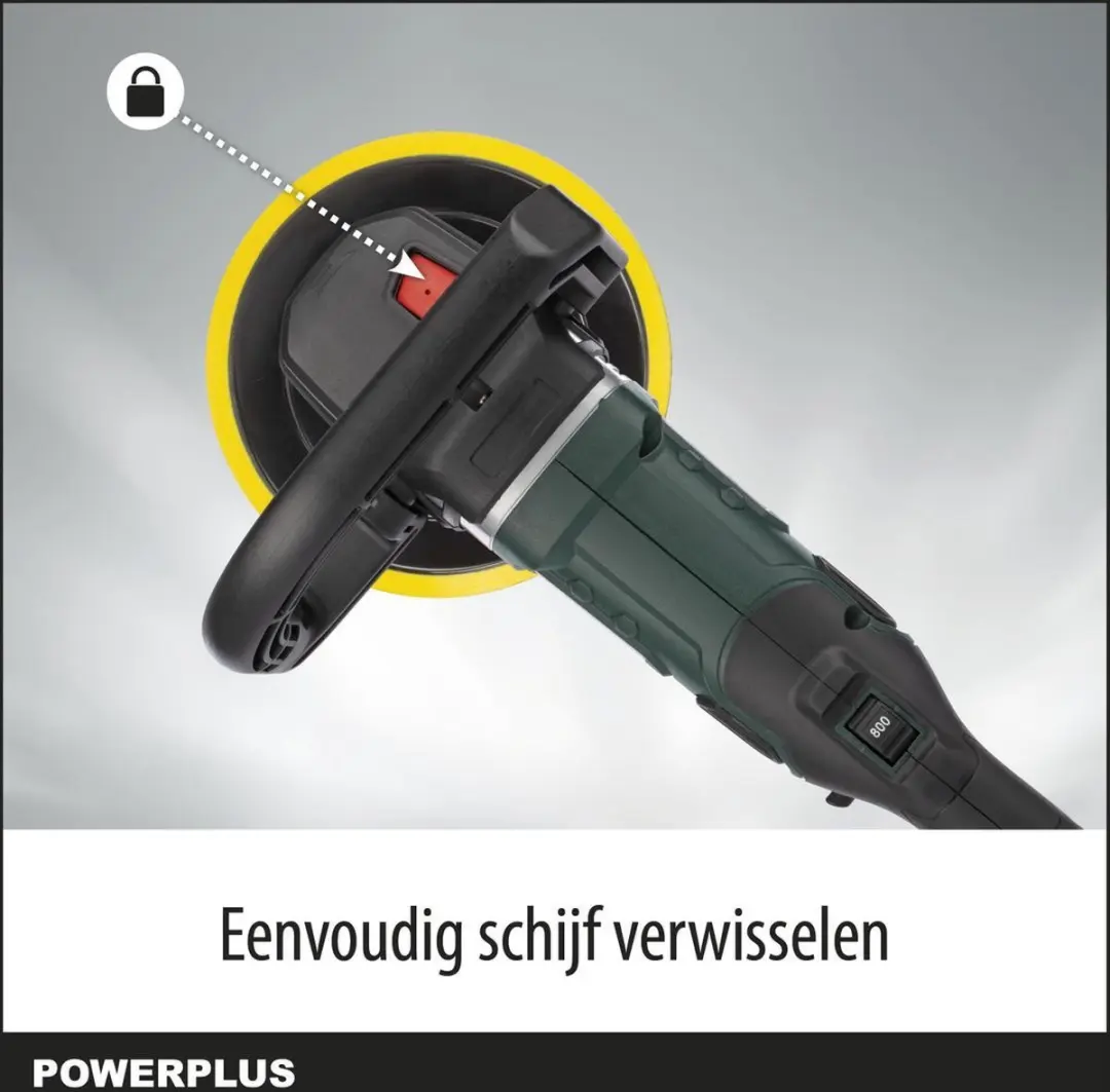 Powerplus POWPB40400 Haakse Poliermachine 180mm - 3 Accessoires