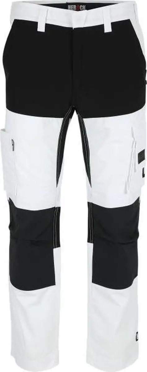 Herock Hector Werkbroek 46 - Wit/Zwart