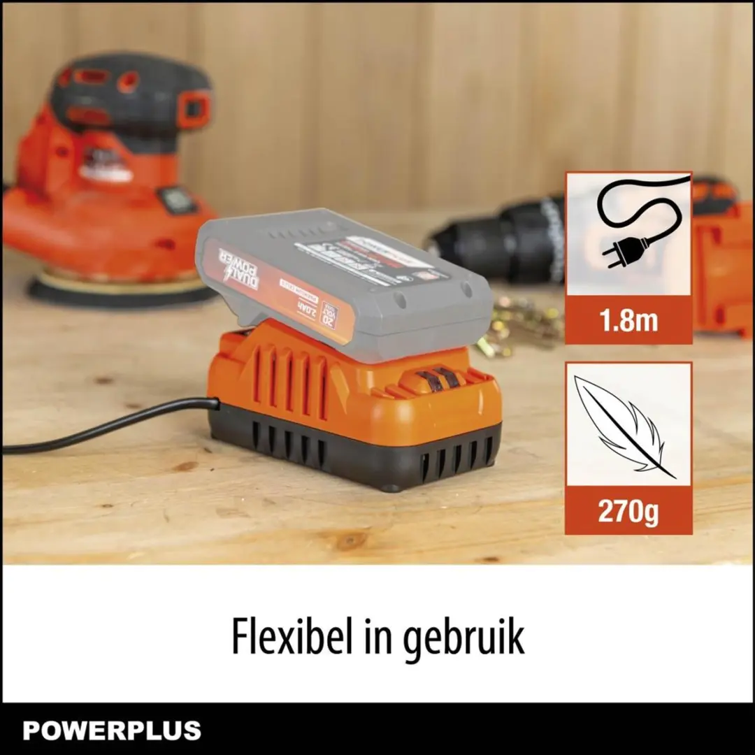 Powerplus Dual Power POWDP9056 Batterijlader - 2.0A