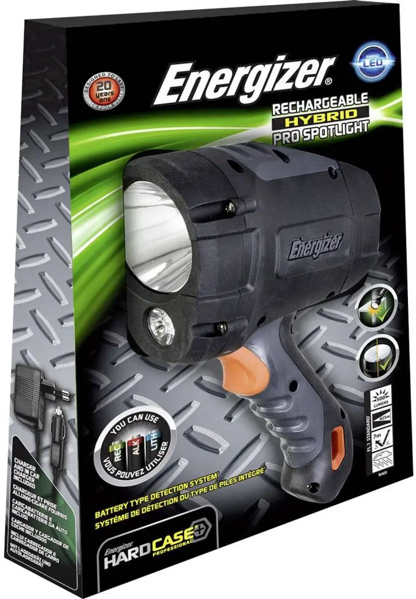 Energizer Hardcase Hybrid Pro E300668103 Handlamp - 550 Lumen - Grijs/Zwart