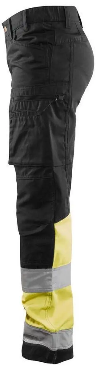 Blåkläder Dames Werkbroek High Vis 7161-1811 - C50 - Zwart/Geel