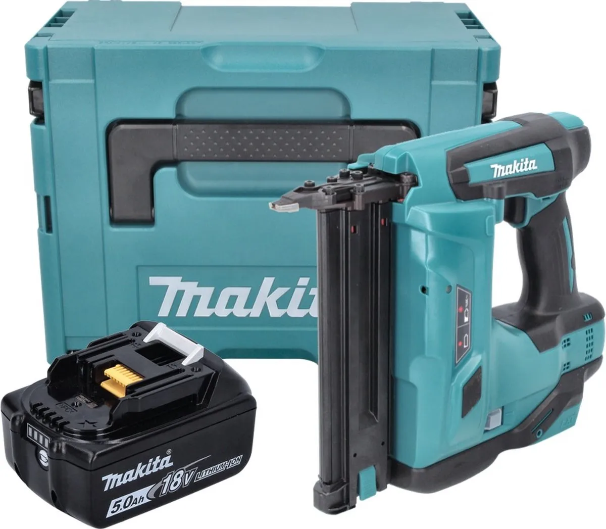 Makita DBN 500 T1J Accu-Klemspijkermachine 18V - 15-50mm - 5,0Ah - met accu