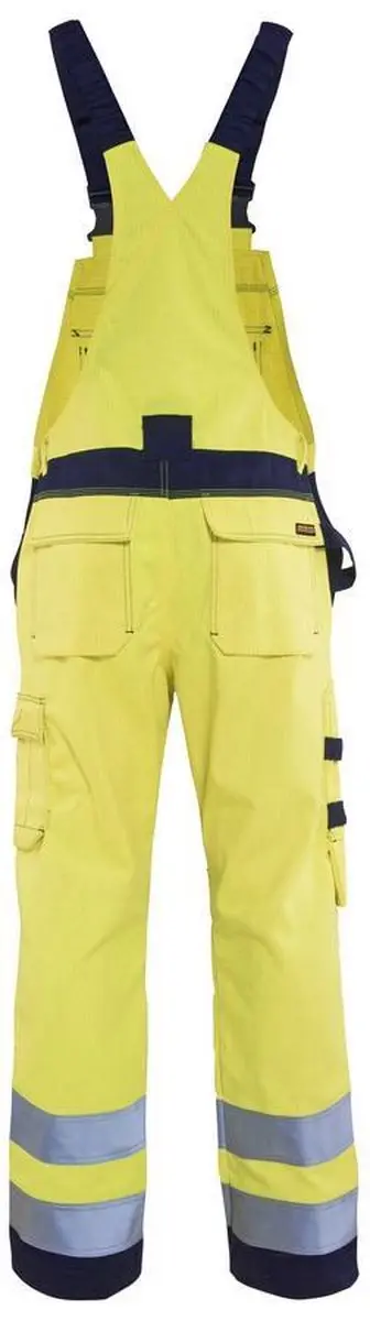 Blåkläder Multinorm 2608-1514 Bretelbroek 96 - High Vis Geel/Marineblauw