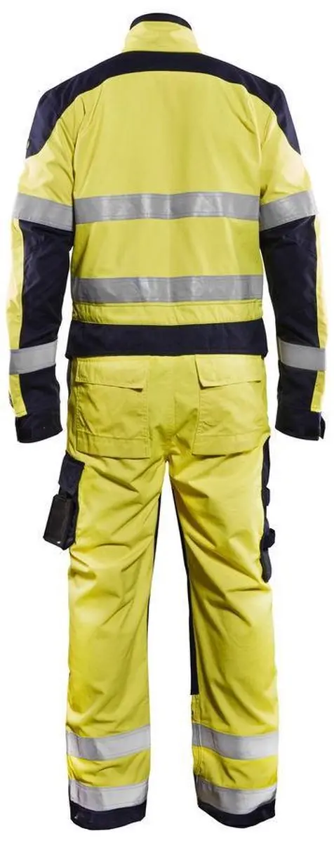 Blåkläder Multinorm Overall 6089-1512 - 116 - High Vis Geel/Marineblauw