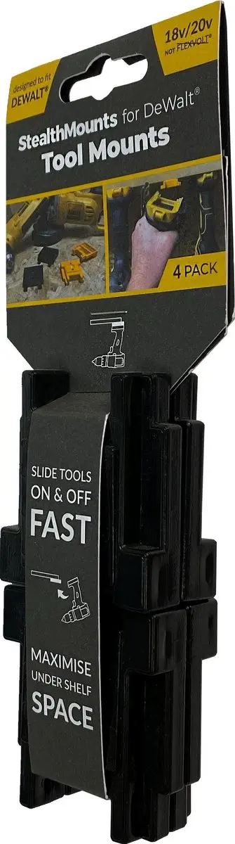 StealthMounts TM-DW18-BLK-4 Machinehouder DeWALT XR - 4 Stuks