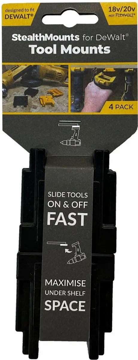 StealthMounts TM-DW18-BLK-4 Machinehouder DeWALT XR - 4 Stuks