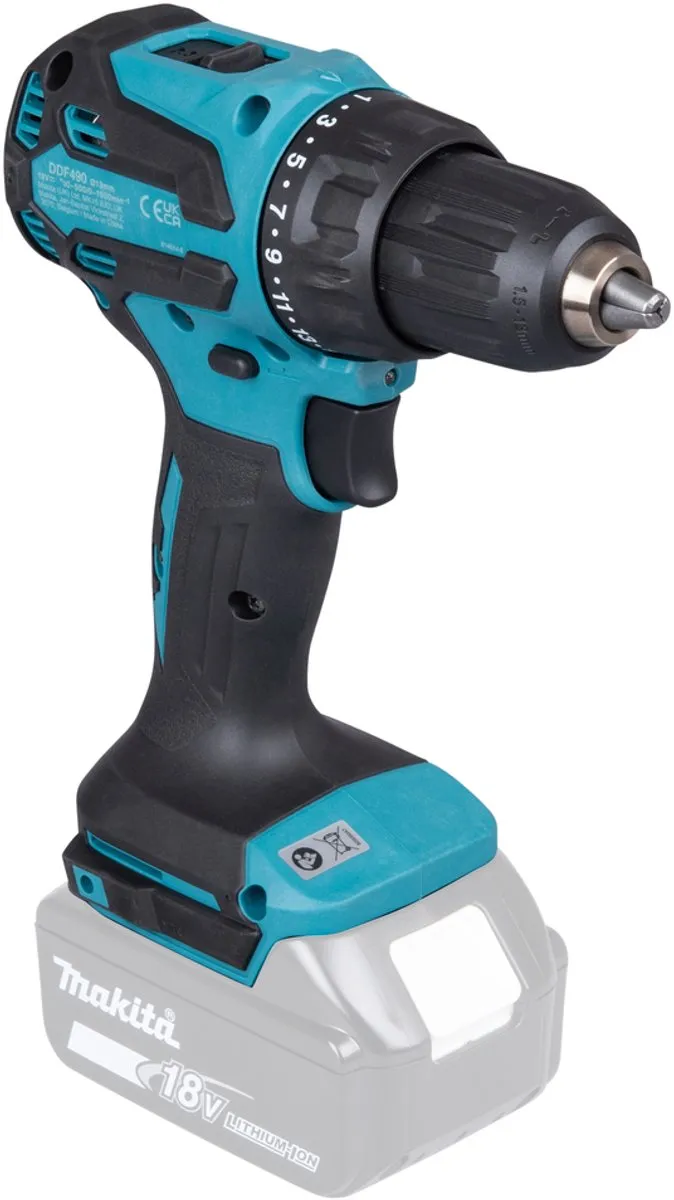 Makita DDF490Z Accu Schroefboormachine 18V - 20 Koppelstanden