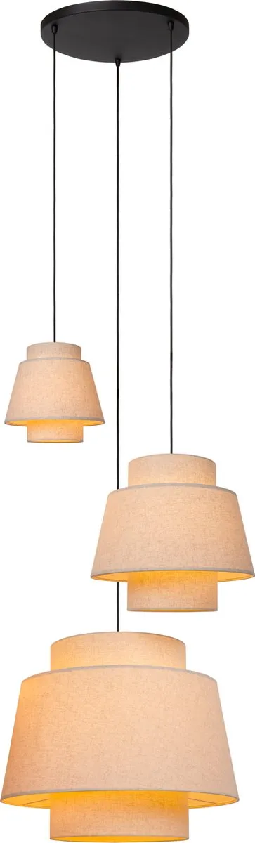 Lucide Tribute Hanglamp Ø76cm - 3xE27 - Beige