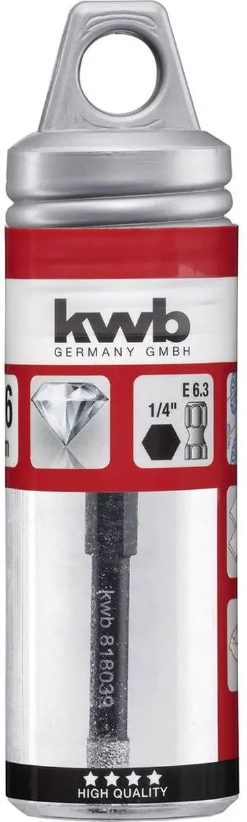 KWB HM Tegelboor 6mm - 500306 - 1 Stuk