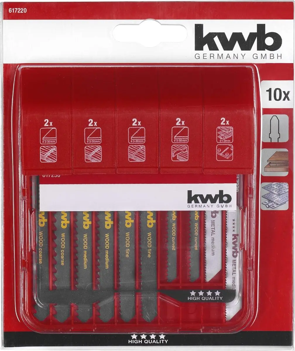 KWB 10-delige Steekzaagbladenset - Metaal & Hout
