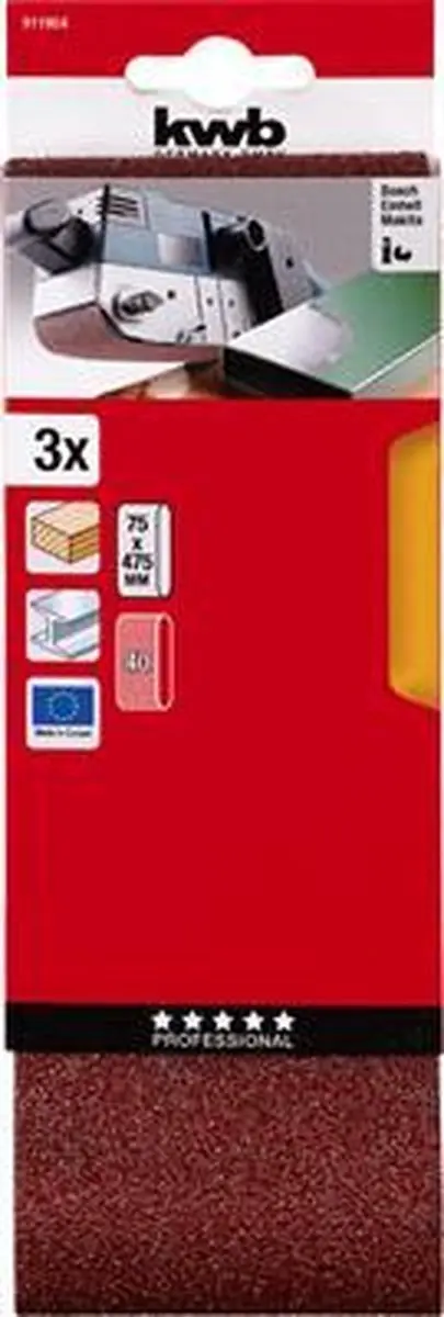 KWB Schuurband 75x457mm Korrel 40 - 3 Stuks