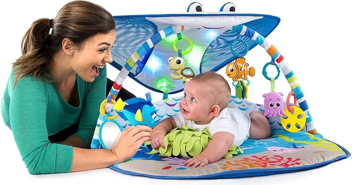 Bright Starts Mr. Ray Ocean Lights Activity Gym - 7 Speelelementen - afbeelding 6 van 6