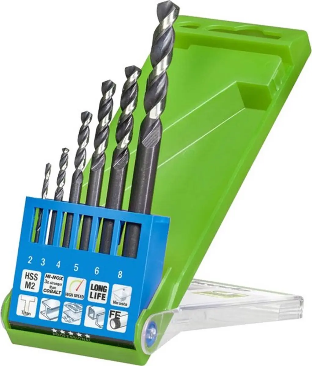 KWB HSS Metaal-spiraalboorset 6-delig M2 DIN 338