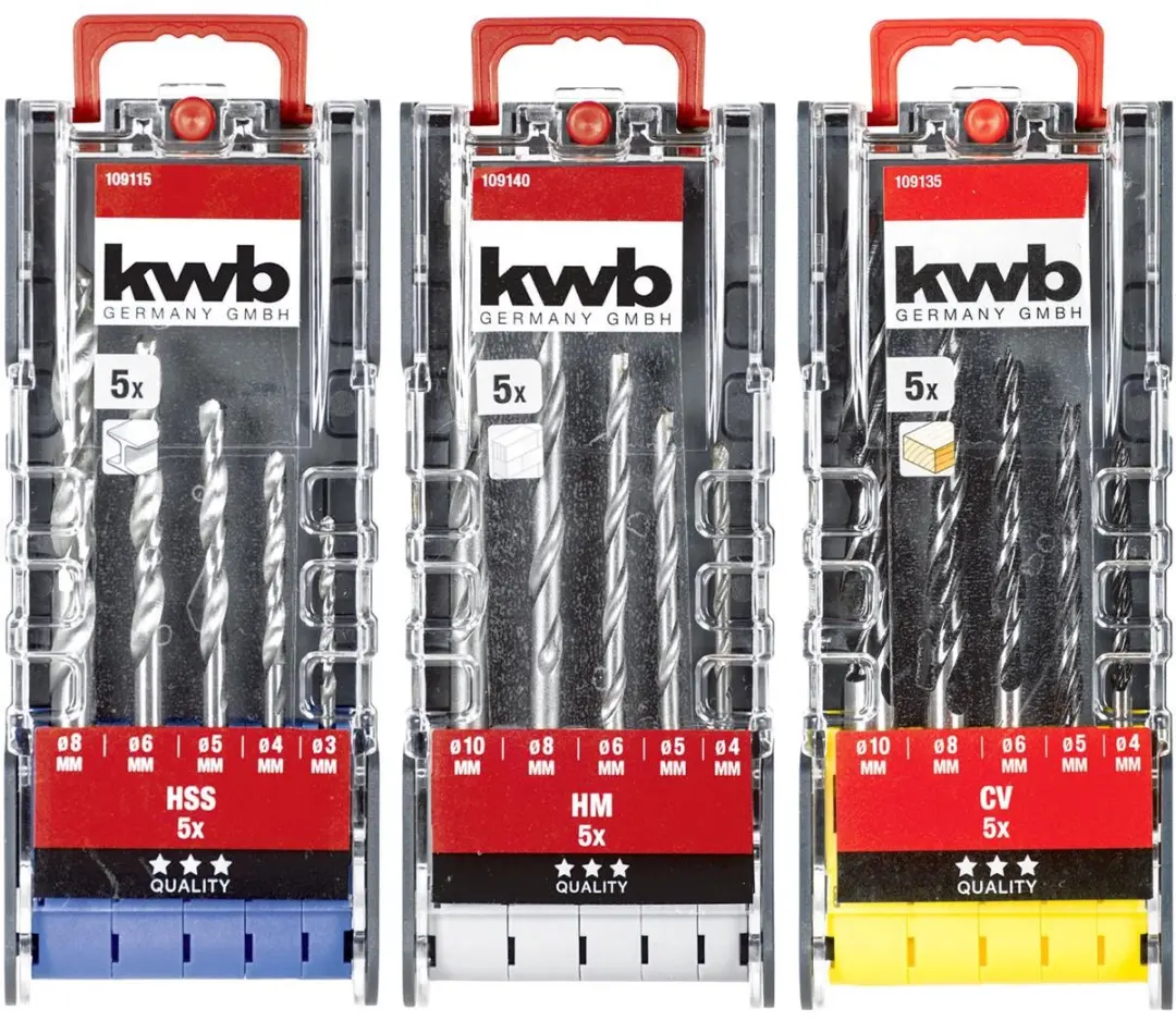 KWB HSS Boorset 3-delig DIN 338 Cilinderschacht - Metaal - afbeelding 6 van 6
