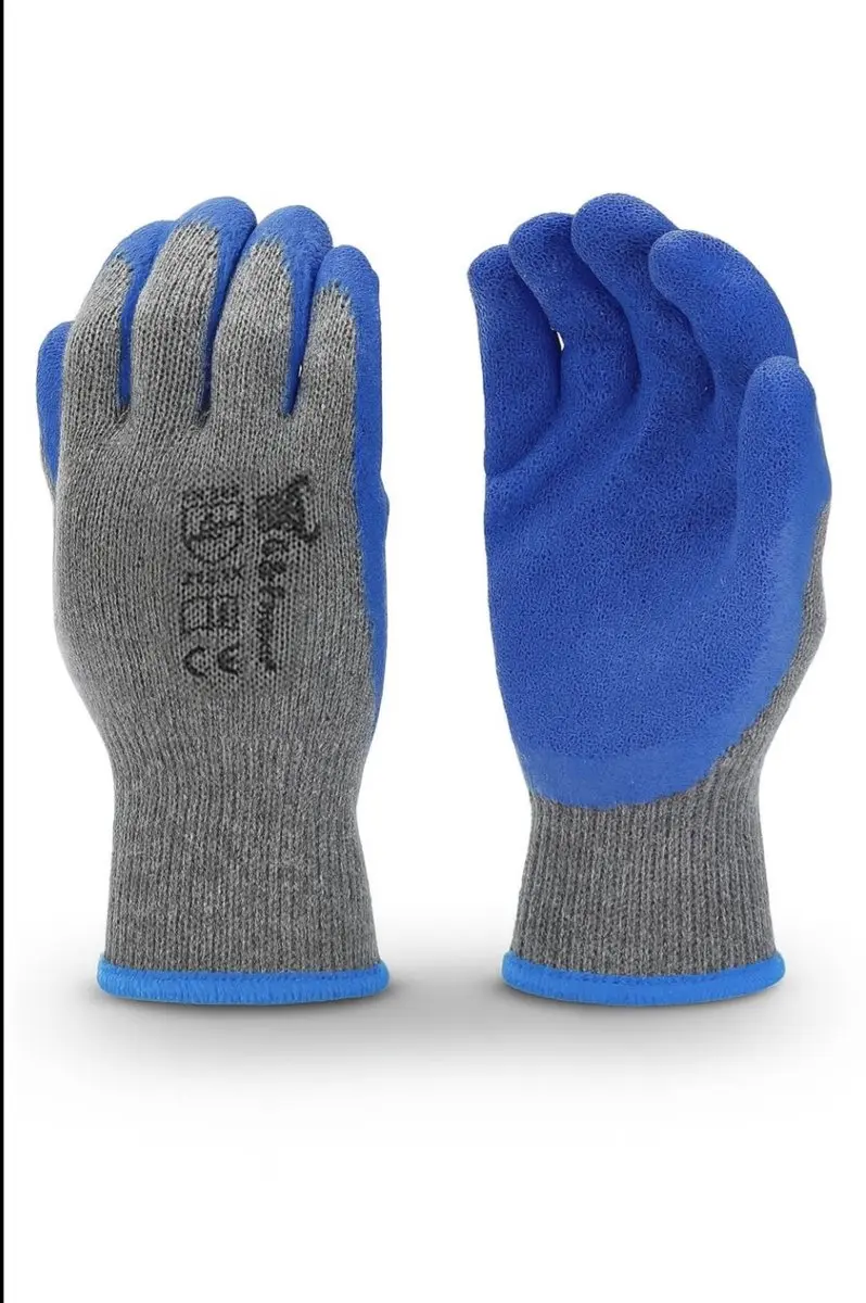 Hyundai PBM Beschermingsset 3-delig - Werkhandschoenen/veiligheidsbril - Zwart/blauw/grijs
