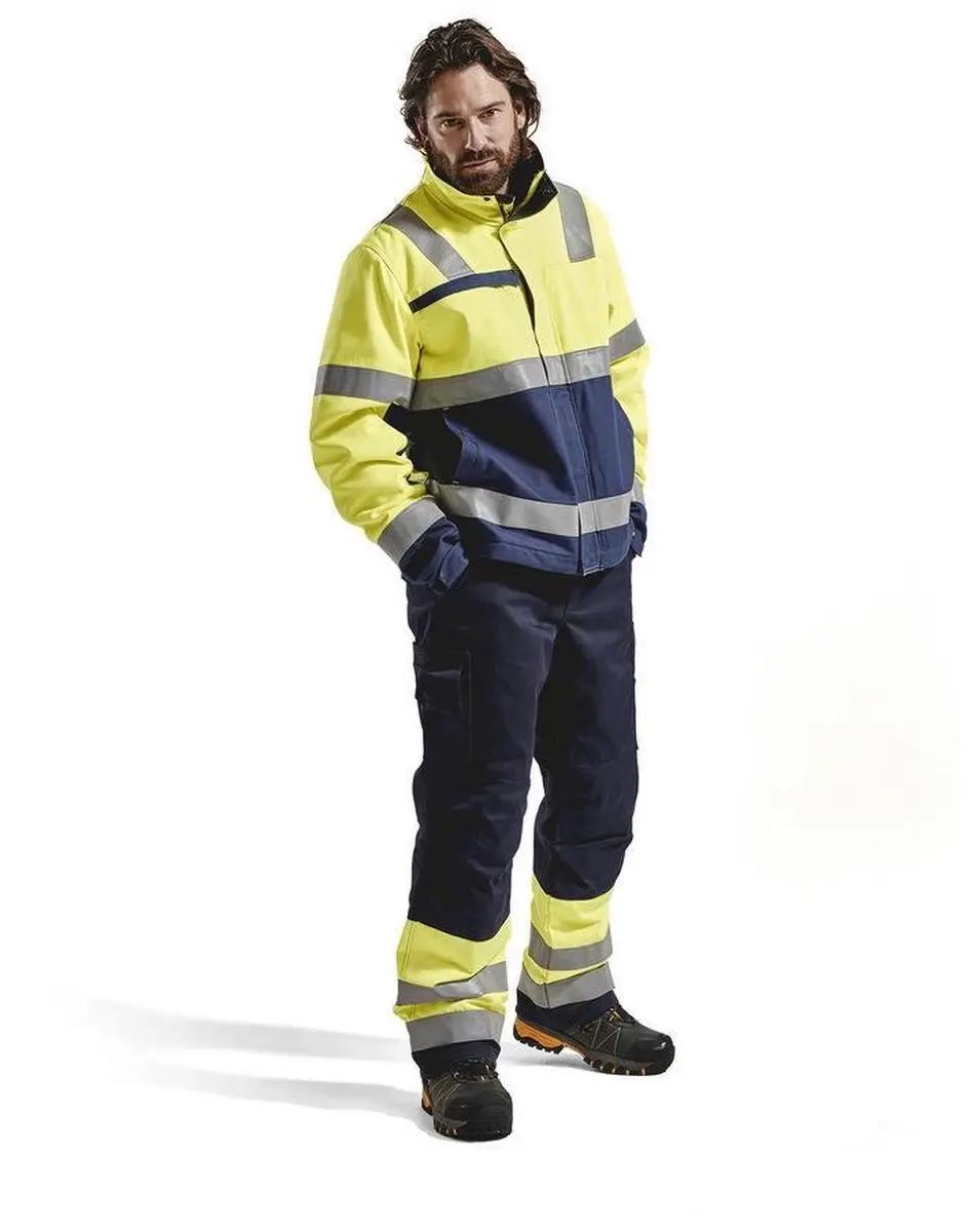 Blåkläder Multinorm Winterwerkbroek 1869-1514 - D116 - Marine/High Vis Geel