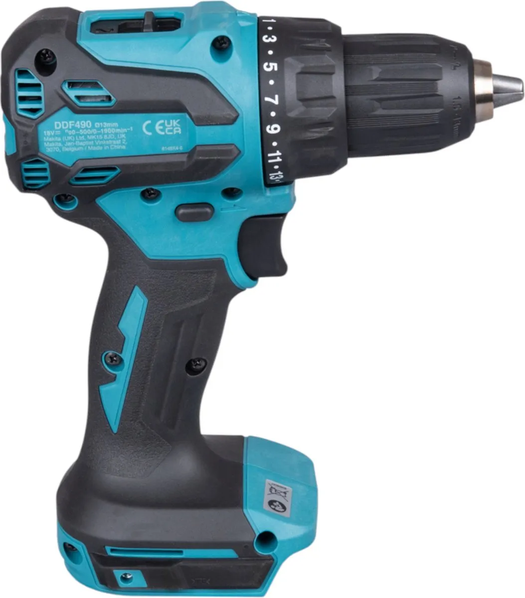 Makita DDF 490 ZJ accuboormachine 18 V 65 Nm 1/2" borstelloos + Makpac - zonder accu, zonder oplader