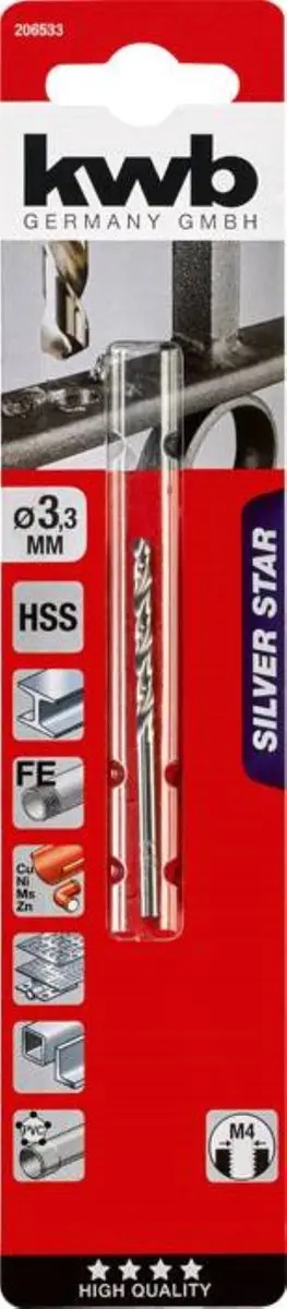 KWB Metaalboor HSS 3.3mm