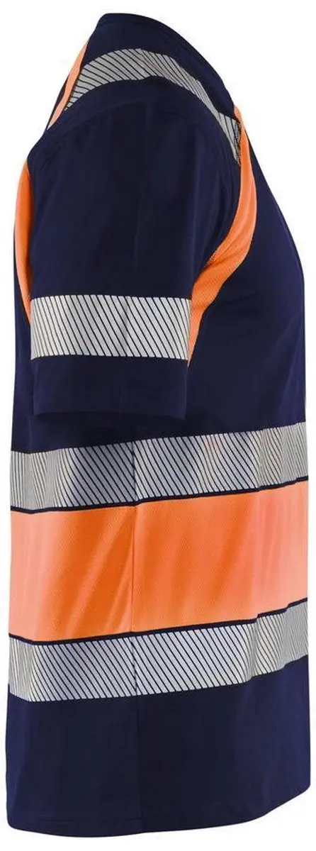 Blåkläder T-shirt High Vis 3421-1030 - Marineblauw/Oranje M