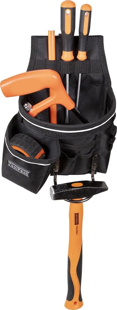 Toolpack Heavy Duty Gereedschapstas 20x26 - Zwart