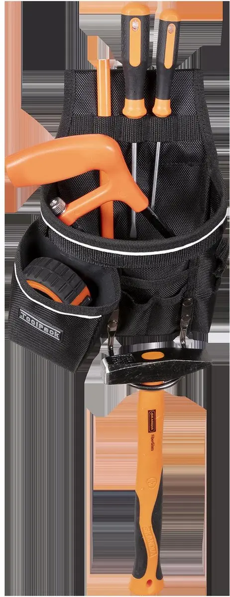 Toolpack Heavy Duty Gereedschapstas 20x26 - Zwart