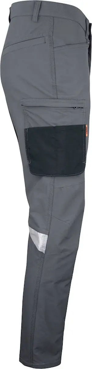 Jobman 2194 Stretch Service Broek C54 - Donkergrijs/Zwart