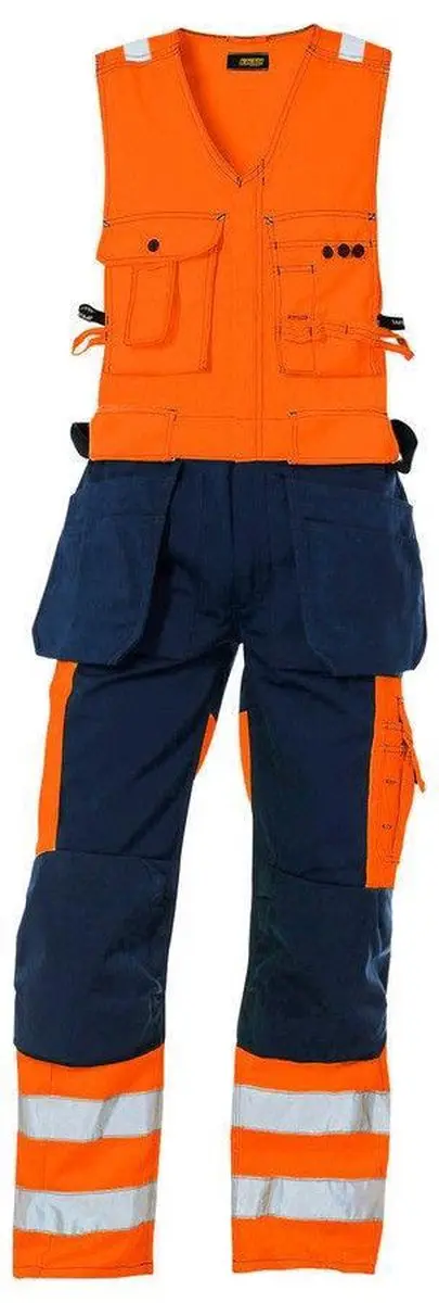 Blåkläder Amerikaanse Overall High Vis 2653-1804 - D100 - Oranje/Marineblauw