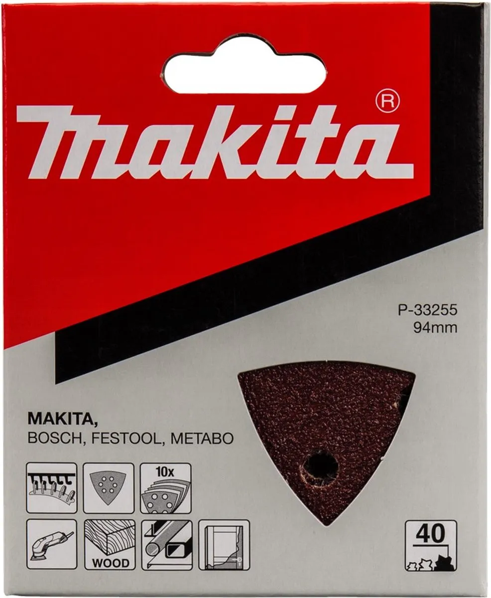 Makita P-33255 Schuurvel 94mm K40 - 10 Stuks