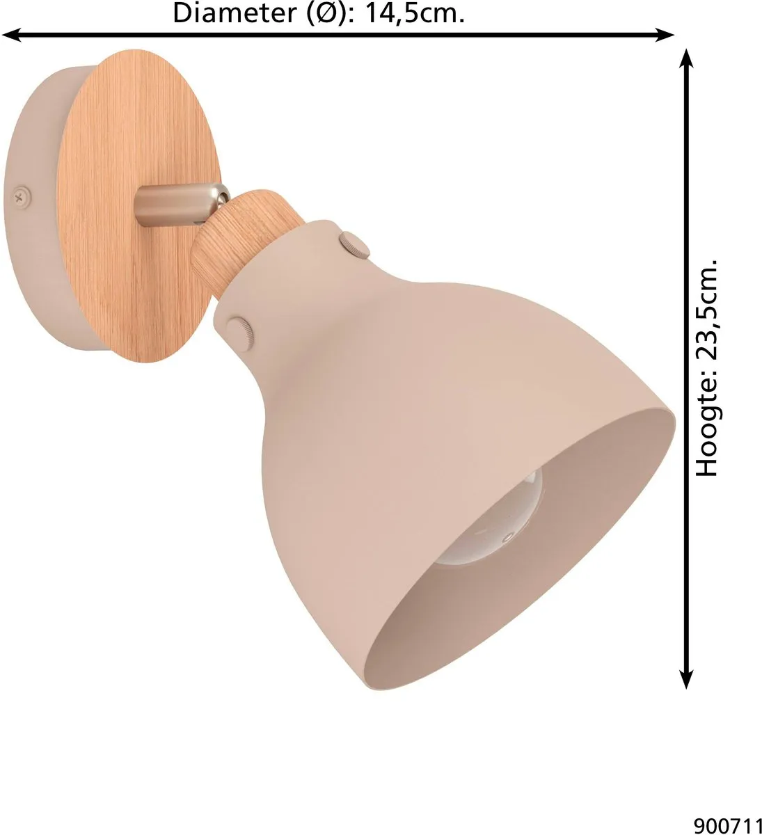 Eglo Arrecife Spot E27 - 28W - Bruin/Beige